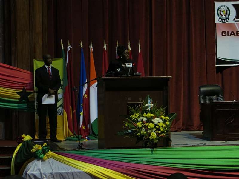 GHANAS ATTORNEY-GENERAL AND MINISTER FOR JUSTICE, MRS. MARRIETA BREW APPIAH, DELIEVRING THE OPENING ADDRESS