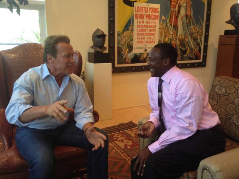 GOV. SCHWARZENEGGER AND YUMKELLA IN CALIFORNIA RECENTLY