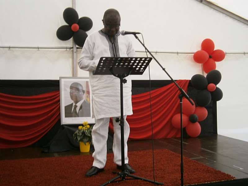H.E. ARYENE GIVING SPEECH