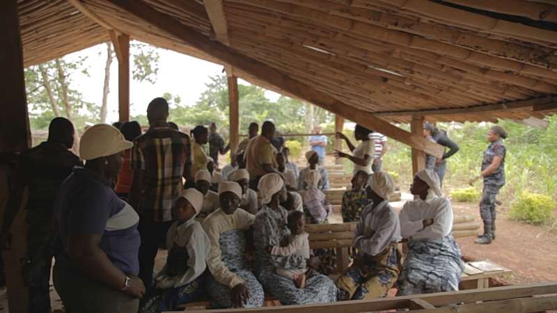 Church Members Seated At The Regional Police Headquarters In Kumasi