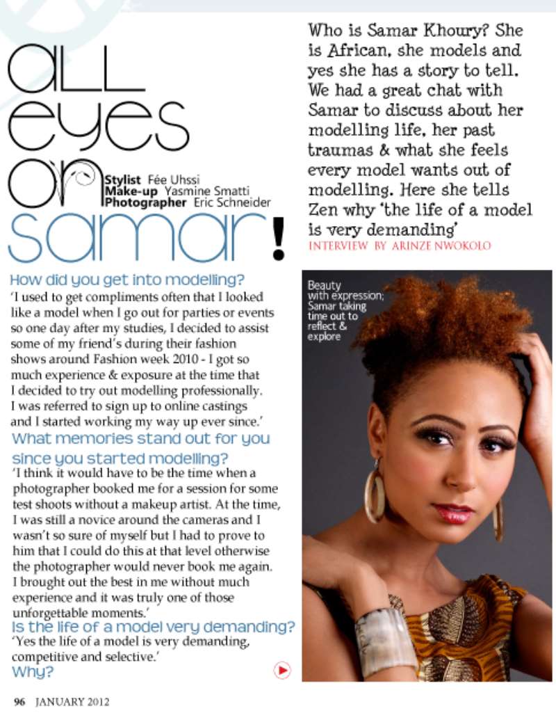 INTERVIEW SPREAD ON SAMAR KHOURY