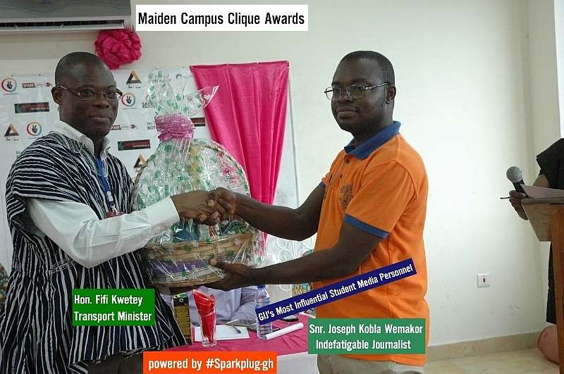 Joseph Kobla Wemakor Receiving Hamper From Hon. Fiifi Kwetey