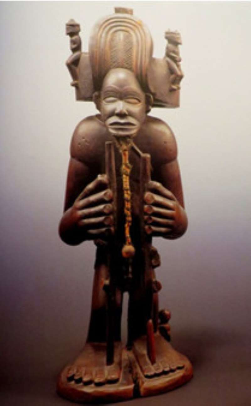 KING FIGURE, CHIBINDA ILUNGA, CHOCKWE, ANGOLA, NOW IN ETHNOLOGISCHES MUSEUM, BERLIN, GERMANY