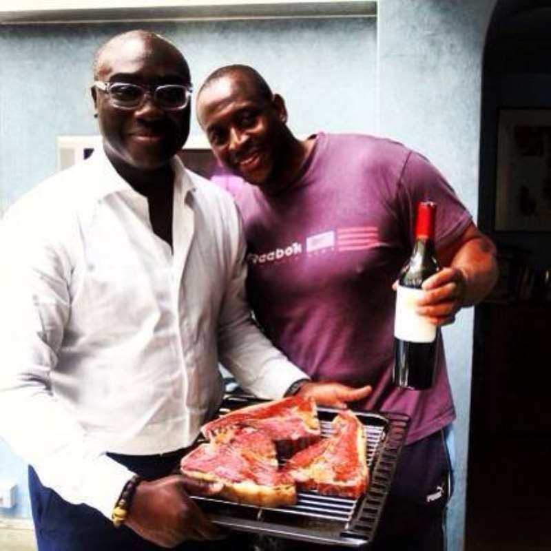 The picture in question is attached to a story on Ghanaweb titled,  Komla had too much pressure on him at BBC, Herbert Mensah. Well, eating red meat lays the ground for heart attacks as we are constantly reminded by doctors and other health professionals....the photo was distasteful and the implication is that Komla invited his own demise.....tellingly, the photo elicited unsavory comments from readers.....