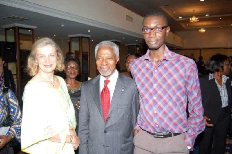 Ameyaw debrah with Kofi Annan and wife, Nane Annan