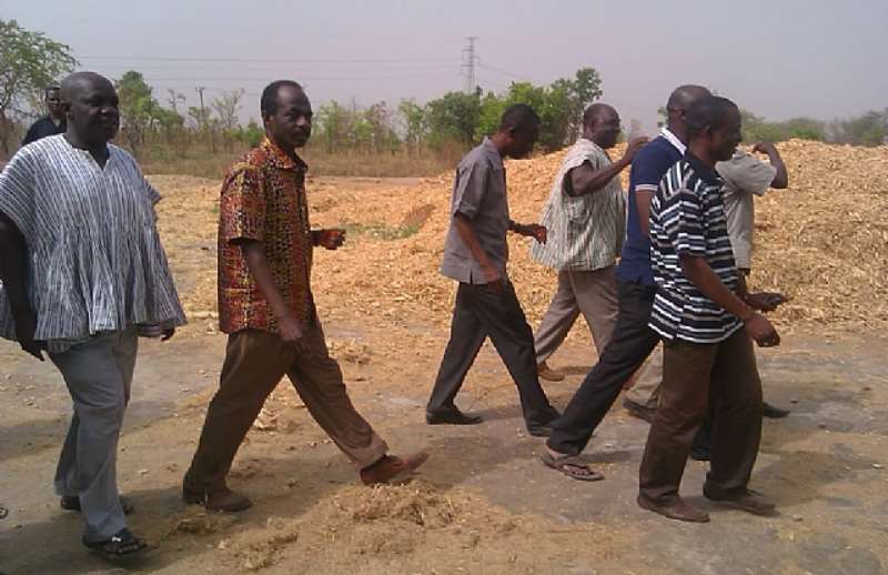 MR. JOHNSON ASIEDU NKETIAH AND SOME REGIONAL DIRECTORS WHO TOURED THE FARMS FOR THE DOCUMENTARY