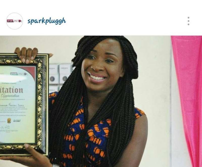 Naa Ashorkor Mensah-doku Hoisting Her Citation To The View Of Audience