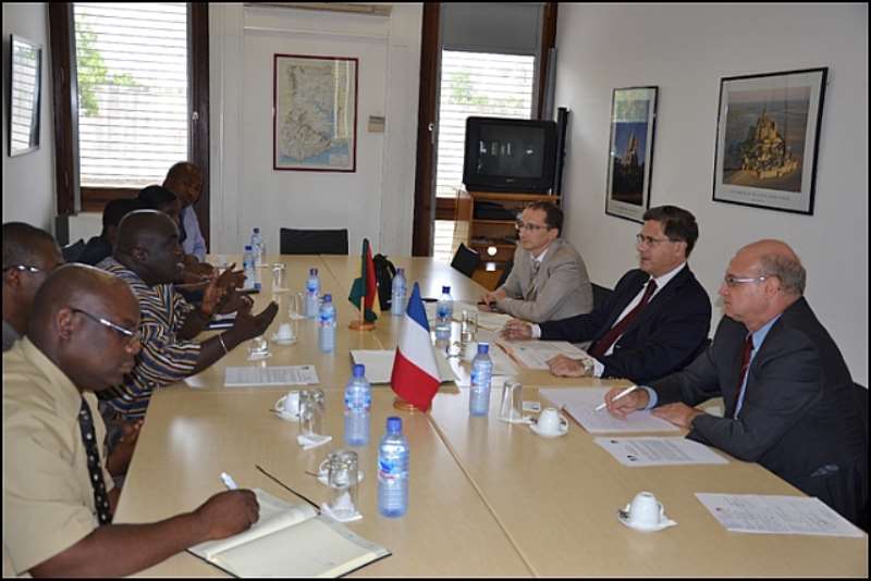 The Minister Of Greater Accra Discussing With H.E Frdric Clavier, Bruno Leclerc, Resident Manager Of AFD And Paulo Pais, Head Of Cooperation Service Of The French Embassy