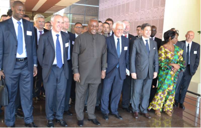 Group Photograph Of The French Investor Delegation And President John Mahama