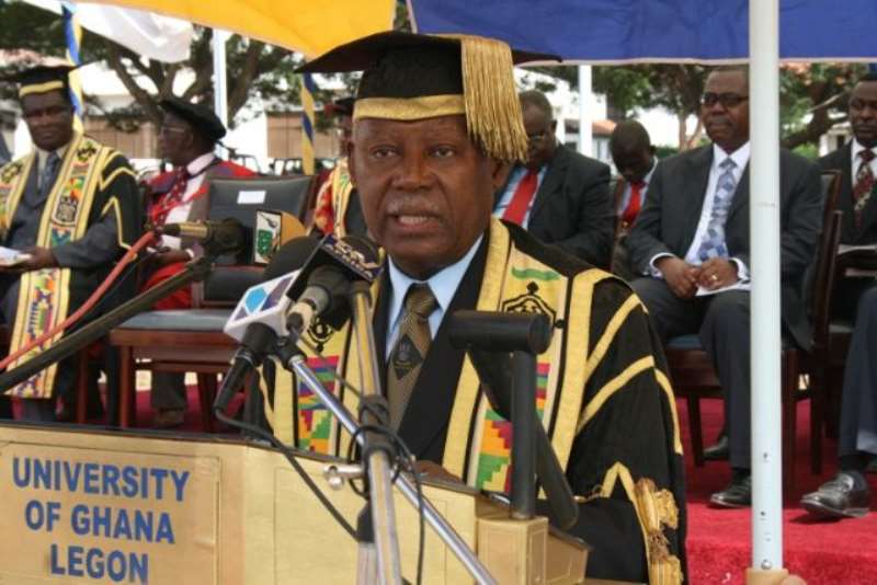 Prof. CNB. Tagoe, Vice chancellor of Legon of speaking at thegraduation of some student in Legon.