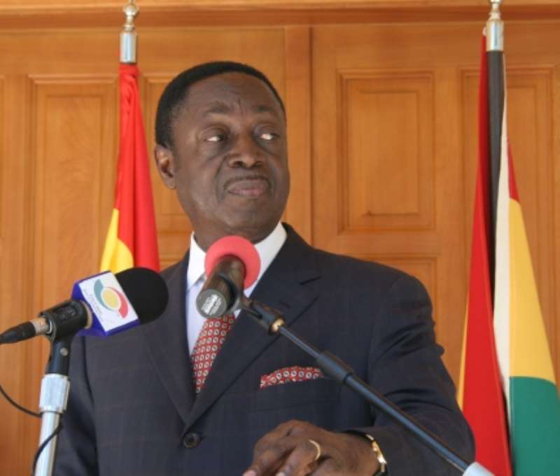 Dr Kwabena Duffuor, Minister of Finance and Economic Planning speaking at the official inauguration of the Economic and Commercial office of the Spain Embassy.