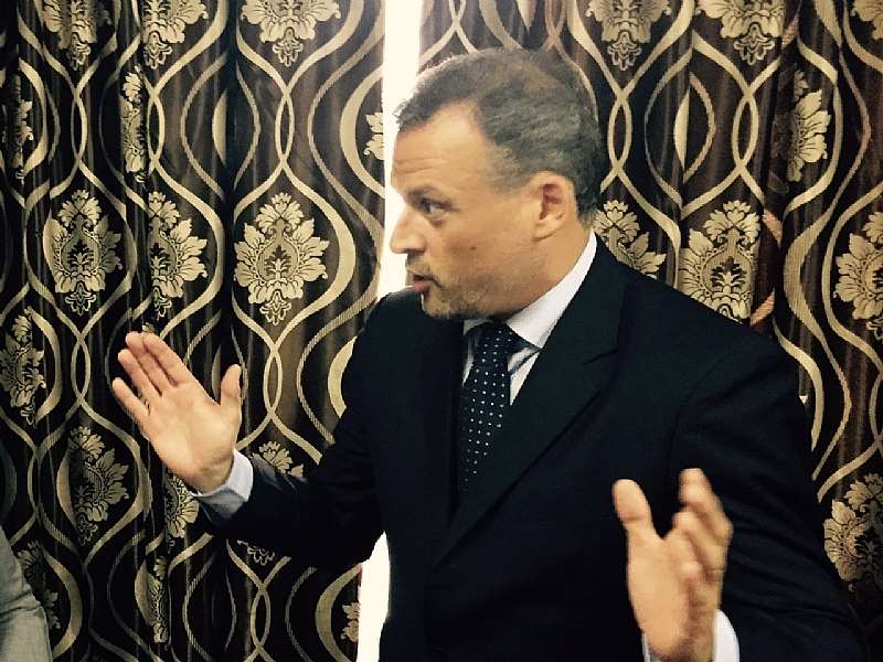 Pons...gestures As He Makes A Point