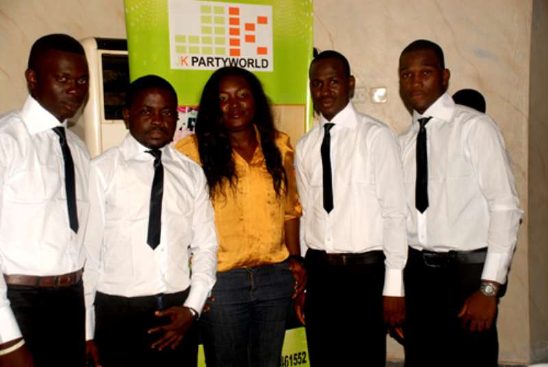 CEO, JK Partyworld, Mrs. Joke Odunowo (Middle) With Other Members Of Staff, During The Entrepreneurship Training For Youths Tagged Be Your Own Boss In Lagos