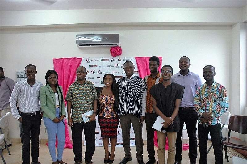 Sparkplug-gh Team In Pose With Hon Fifi Kwetey
