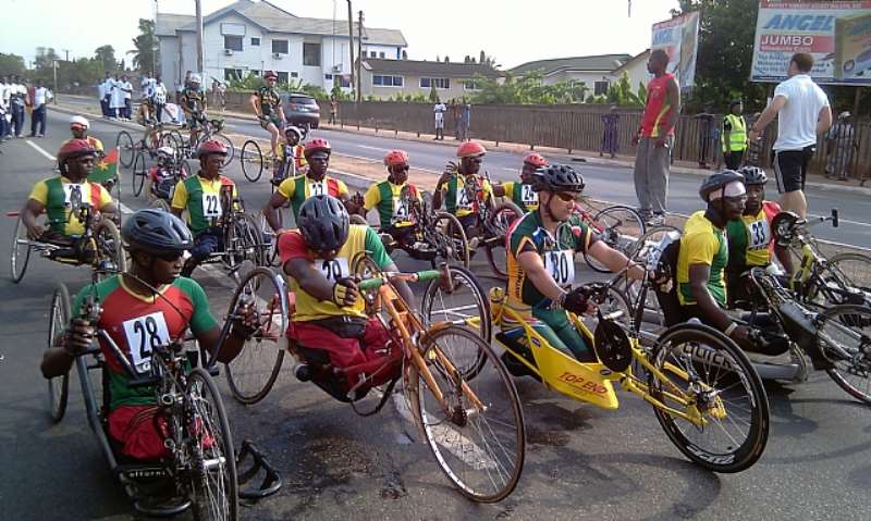 STARTING RIDERS OF THE ROAD RACE