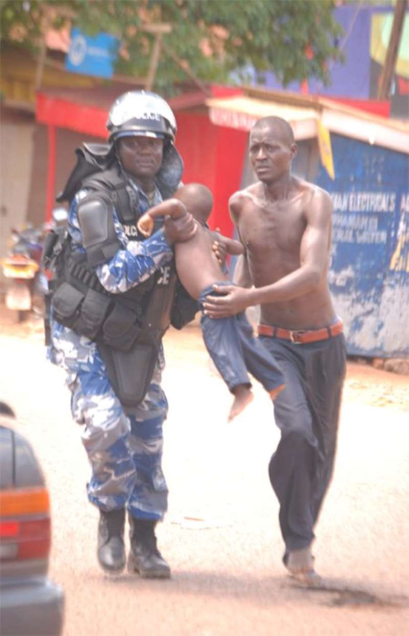tear gassed baby