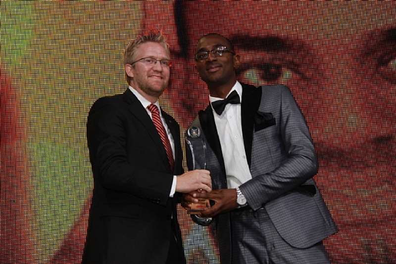 TEF REP PRESENTS AWARDS TO WINNER OF THE FUTURE AWARDS A FRICA PRIZE IN BUSINESS TO SAEED JUMAH