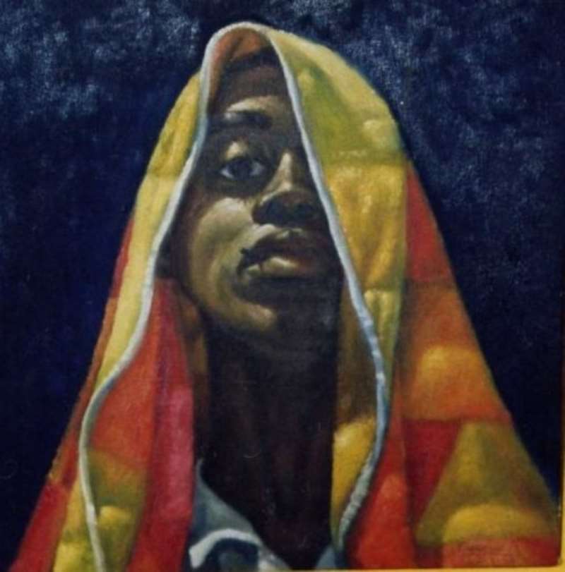 The Fighter Part 1 Painting, Eugene Ankomah