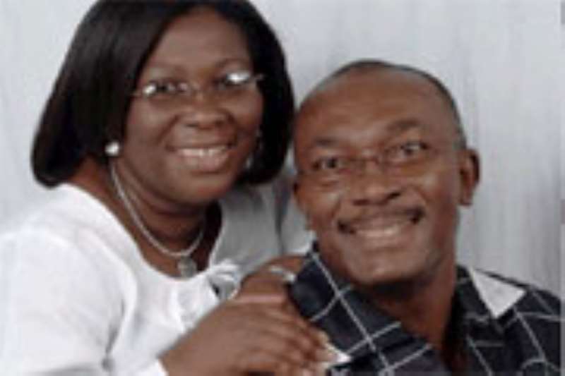 Lawrence Mefful with his wife Emma