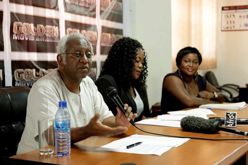 UNAIDS GHANA COUNTRY DIRECTOR, MR GIRMAY HAILE, ESTHER QUAYSON, COMMUNICATIONS DIRECTOR OF GOLDEN MOVIE AWARDS, WHELMINA ANDANI, COUNTRY DIRECTOR OF GOLDEN MOVIE AWARDS