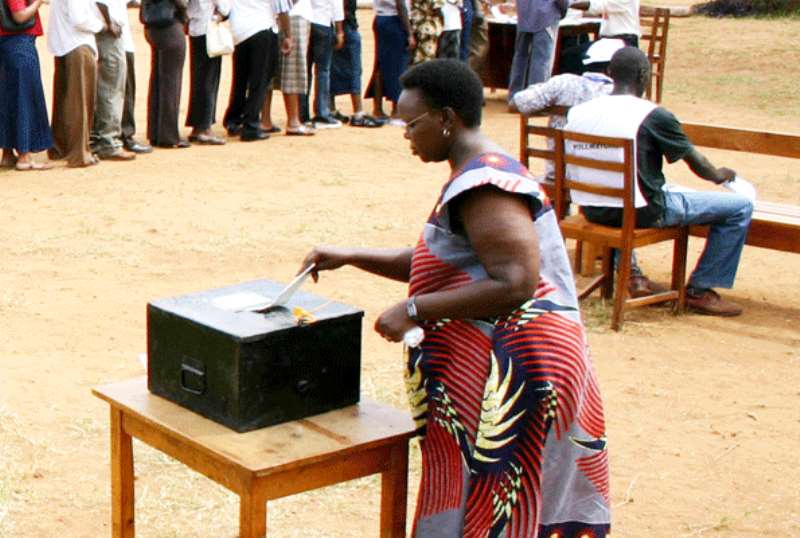 A woman cast her vote, but many now are gripped with fears that the generals backing Museveni, this time they may cause myhem among those protesting vote rigging. (All courtesy photos).