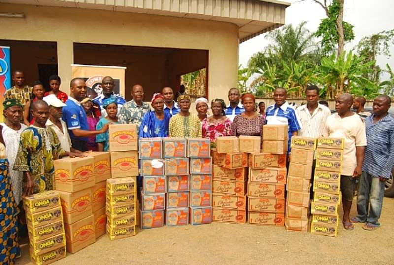 Elders of Ohita community in Ogbaru LG, Anambra State during the donation to the flood victims in Ohita community of Ogbaru Local Government Area of Anambra State recently