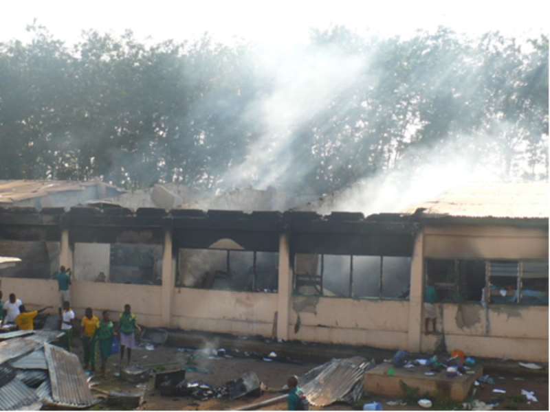 Three Out Of The Six Unit Block That Was Completely Burnt
