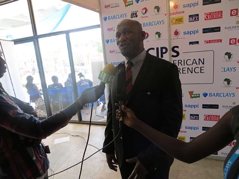 Dr. Tett Afotey-Walters Interacting With The Press