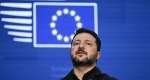 Ukraines President Volodymyr Zelensky speaks during a press conference as part of a European Union summit in Brussels on October 16, 2026. -  Nicolas Tucat, AFP