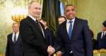 Russian President Vladimir Putin, left, shakes hands with Madagascar’s President Michal Randrianirina during a meeting at the Kremlin in Moscow on 19 February 2026, as ties between the two countries deepen. - AP - Alexander Zemlianichenko
