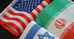 Flags of the USA, Israel and Iran  picture alliance / CFOTO  CFOTO
