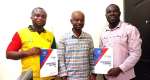 James Beloved Geh (first on the left) and Evans Kwami Buami (third on the right)