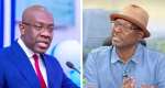 Kojo Oppong Nkrumah left and Professor Stephen Kwaku Asare