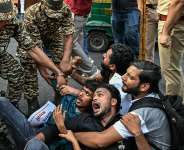 The protests in India were triggered by allegations of misconduct during a nationwide voter roll revision that critics say could benefit Prime Minister Narendra Modis ruling party. -  Sajjad Hussain, AFP