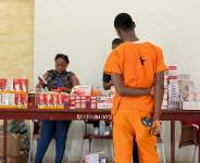An inmate receiving medical care
