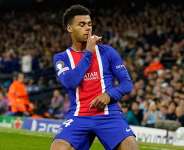 Dsir Dou scored Paris Saint-Germains first goal in their 4-2 win at Manchester City. - AP Photo/Dave Thompson - Dave Thompson