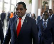 Zambia’s President Hakainde Hichilema at the African Union Headquarters in Ethiopia in 2023. Journalist Thomas Zgambo, who is being detained without charge, told CPJ that he believes he has been arrested multiple times to stop him publishing critical commentary about Hichilemas government. (Photo: Reuters/Tiksa Negeri)