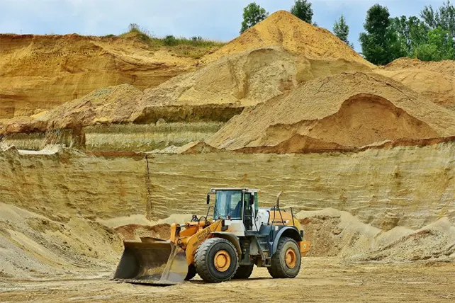 A mining site