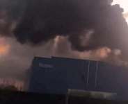 Smoke billows from Yandexs Sasovo hub following a Ukrainian strike on Thursday - Credit: Reuters