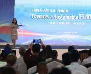 Chen Mingjian, Chinese ambassador to Tanzania, speaks at an international symposium to mark the 10th anniversary of China-proposed Belt and Road Initiative (BRI) in Dar es Salaam, Tanzania, on Aug 25, 2023.(PHOTO / XINHUA)