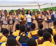 Essi Donkor supports hometown students with educational materials, offers GH¢2,000 BECE prize