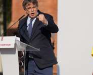 Carles Puigdemont was accused of using public funds to organise the 2017 independence referendum. -  Cesar Manso, AFP