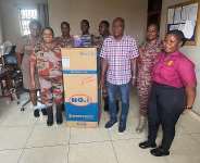 Philanthropist donates refrigerator, voltage regulator to Ho Market Fire Post