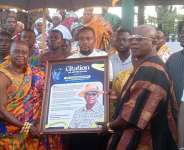 Atronie residents honour Alexiboam for helping to end 30-year chieftaincy dispute