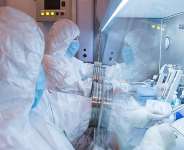 An undated photo released by the Russian institute in 2019 showing workers in a lab. - AP, Handout Irkutsk Anti-Plague Research Institute of Siberia and Far East