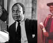 Prime Minister K A Busia, President Kwame Nkrumah, and Professor Vincent Bakpetu Thompson