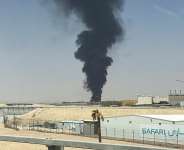 Large plume of black smoke rises from the fuel storage area at King Khalid International Airport, in Riyadh, Saudi Arabia, September 19, 2026 - Reuters