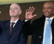 Patrice Motsepe (right), the boss of the Confederation of African Football, has been one of biggest supporters of the Fifa boss Gianni Infantino (left). -  AP Photo/Themba Hadebe