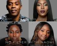 British International Superstar, Naomi Campbell In Endsars Conversation With Femi Kuti, Isha Sesay, Yemi Adamolekun On no Filter With Naomi.