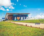 The current Kumasi International Airport terminal building serving both domestic and international passengers